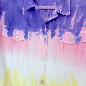 Brooklyn Karma Tie Dye denim jacket size small